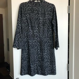 LOFT jaquard print bell-sleeve dress